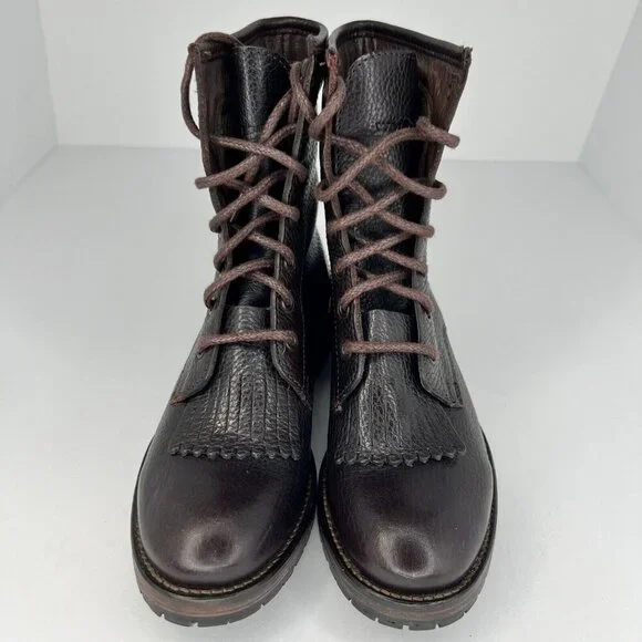 Wolverine Womens W40078 Rosie Kiltie Brown LaceUp Leather Size 5.5 Western Boots - Picture 3 of 9